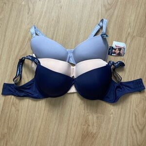NWT 3 pack Nautical T-shirt bras 38D